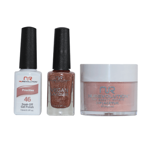NR Trio:Gel+Lacquer+Dip|Acrylic - #MS046 Priorities