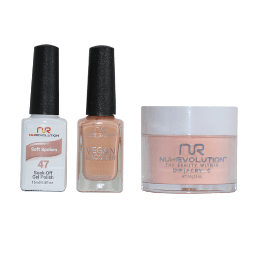 NR Trio:Gel+Lacquer+Dip|Acrylic - #MS047 Soft Spoken