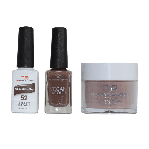 NR Trio:Gel+Lacquer+Dip|Acrylic - #MS052 Chocolate Chip