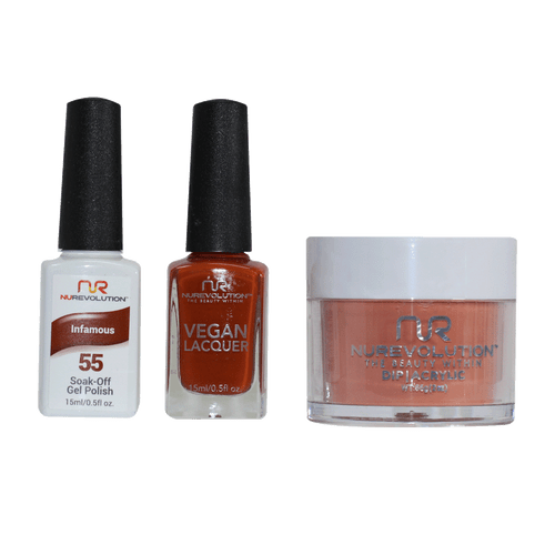NR Trio:Gel+Lacquer+Dip|Acrylic - #MS055 Infamous