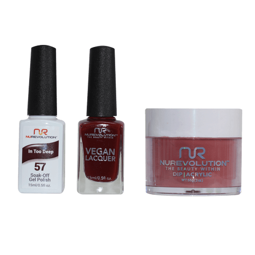 NR Trio:Gel+Lacquer+Dip|Acrylic - #MS057 In Too Deep