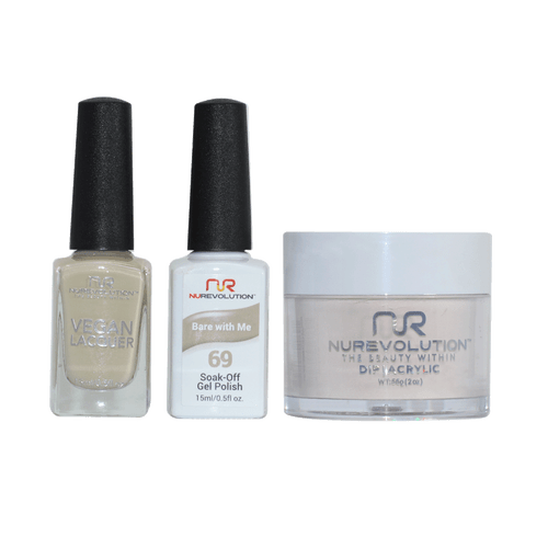 NR Trio:Gel+Lacquer+Dip|Acrylic - #MS069 Bare with Me
