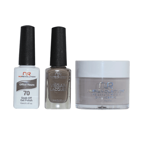 NR Trio:Gel+Lacquer+Dip|Acrylic - #MS070 Office Hours