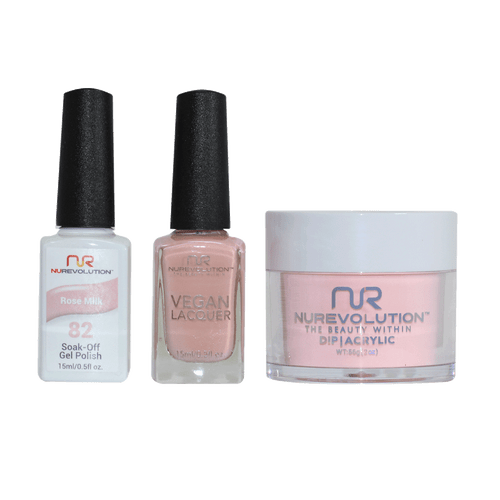NR Trio:Gel+Lacquer+Dip|Acrylic - #MS082 Rose Milk