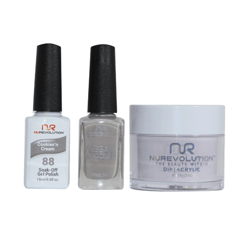 NR Trio:Gel+Lacquer+Dip|Acrylic - #MS088 Cookies'n Cream
