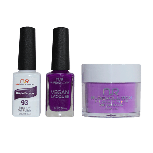 NR Trio:Gel+Lacquer+Dip|Acrylic - #MS093 Grape Escape