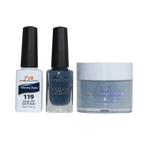 NR Trio:Gel+Lacquer+Dip|Acrylic - #MS119 Gloomy Daze