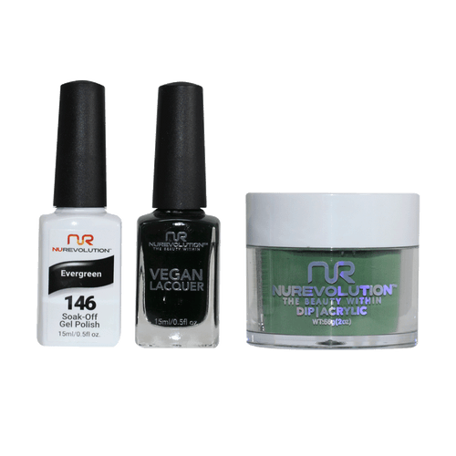 NR Trio:Gel+Lacquer+Dip|Acrylic - #MS146 Evergreen