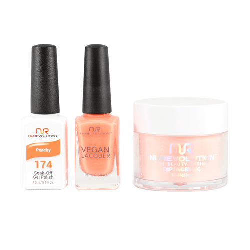 NR Trio:Gel+Lacquer+Dip|Acrylic - #MS174 Peachy