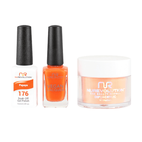 NR Trio:Gel+Lacquer+Dip|Acrylic - #MS176 Papaya
