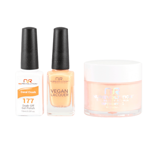 NR Trio:Gel+Lacquer+Dip|Acrylic - #MS177 Coral Crush