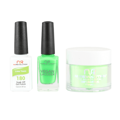 NR Trio:Gel+Lacquer+Dip|Acrylic - #MS180 Lime Yours