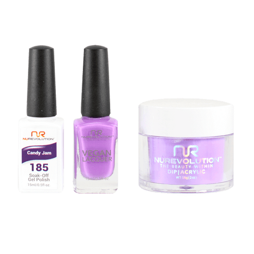 NR Trio:Gel+Lacquer+Dip|Acrylic - #MS185 Candy Jam