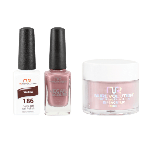 NR Trio:Gel+Lacquer+Dip|Acrylic - #MS186 Waikiki