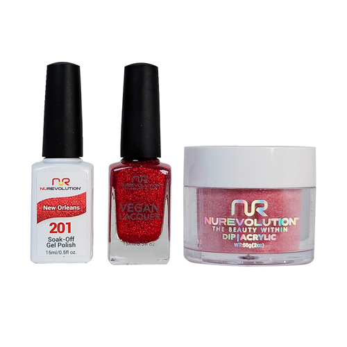 NR Trio:Gel+Lacquer+Dip|Acrylic - #MS201 New Orleans
