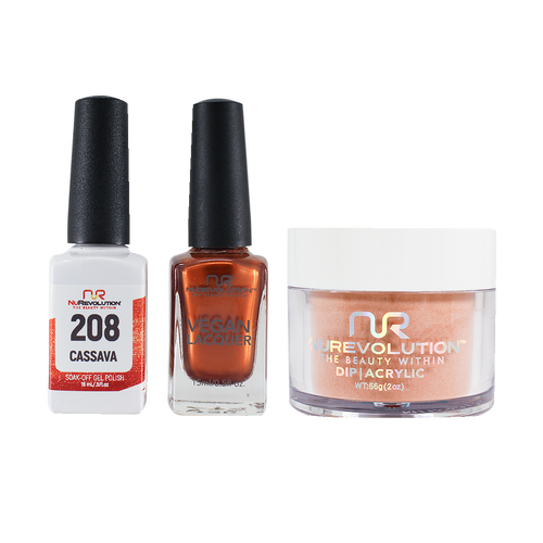 NR Trio:Gel+Lacquer+Dip|Acrylic - #MS208 Cassava