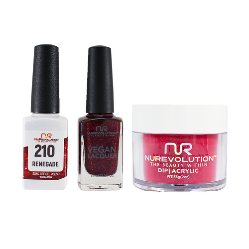 NR Trio:Gel+Lacquer+Dip|Acrylic - #MS210 Renegade