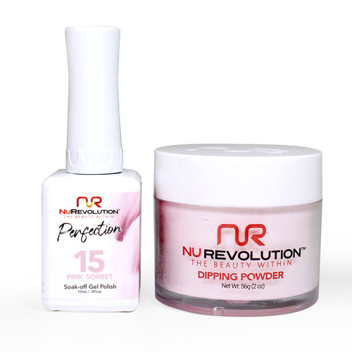 NR Perfection Set: Gel + Dip|Acrylic -#PFS015 Pink Sorbet