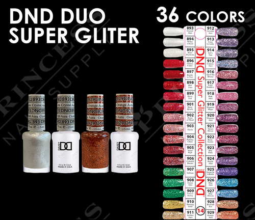 DND Duo Tip14: #893-#929 = 36 Supper Glitter Colors x $5. + 1 Tip