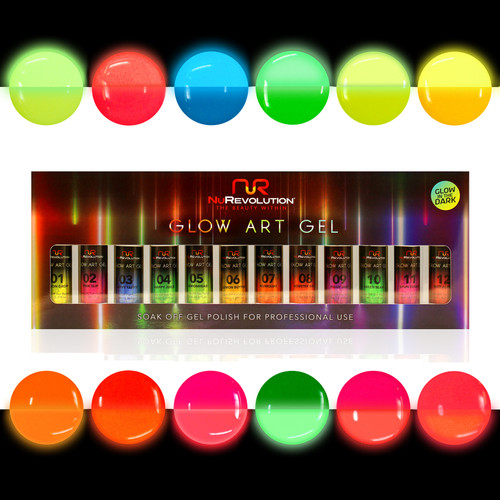 NR Gel Liner Glow Art Kit/12 colors x $3.15