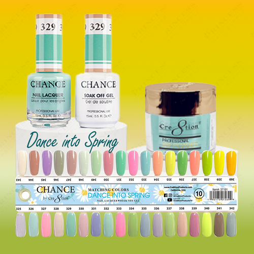 Chance Dance into Spring #325 - #360 = 34 Combo x $10.80 + 1 Tip
