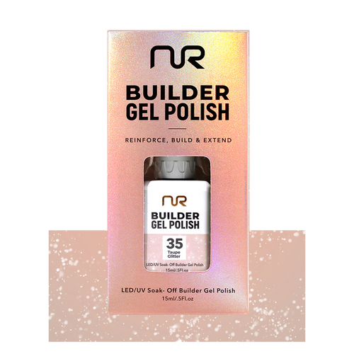 NR Builder Gel .5oz - #35 Taupe Glitter