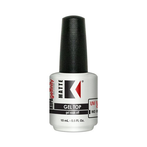 Kupa LED/UV Gel Top Matte (Black Cap) 0.5oz