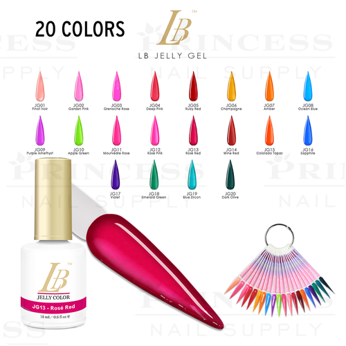 LB Jelly Gel- 18 Colors x $3.95 (Out of Stock #8, #10) Free 1 Sample Tip