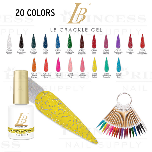 LB Crackle Gel- 20 Colors ($4.40 each) Free 1 Sample Tip
