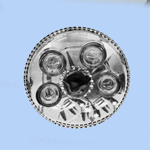 Mademoiselle Clear Plate + 4 cup holder - Clear