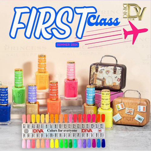 DND Diva Duo Tip6: First Class #182-#218 (Out of stock #211, 212)= 34 colors x $5.5 + 1Tip