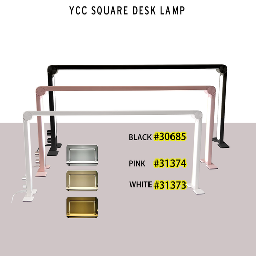 YCC LED Square Desk Lamp - White