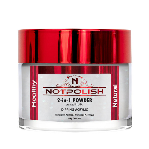 NotPolish Dip|Acrylic 2oz Glow #G04 White Glitter