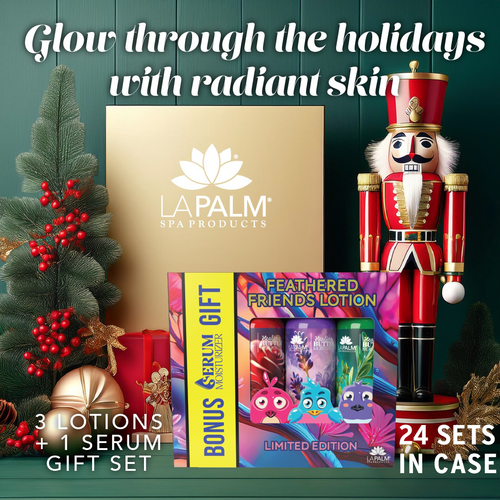 La Palm Lotion Gift Pack/4pcs x 4.3oz - Feather Friends Yellow