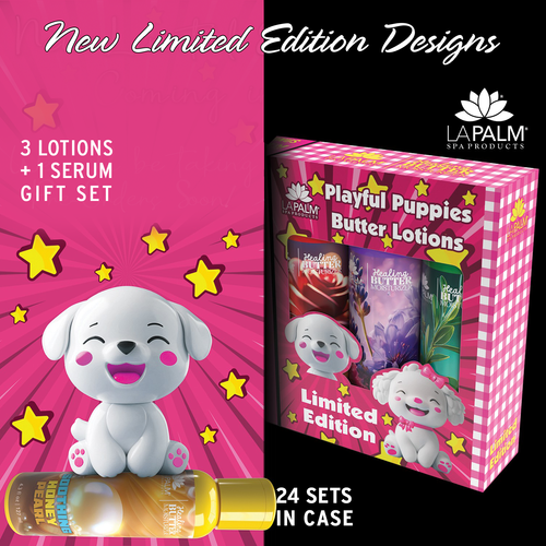 La Palm Lotion Gift Pack/4pcs x 4.3oz - Playful Puppies