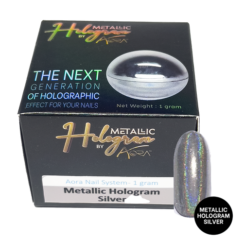 Aora Chrome Powder - # Silver Metallic Hologram