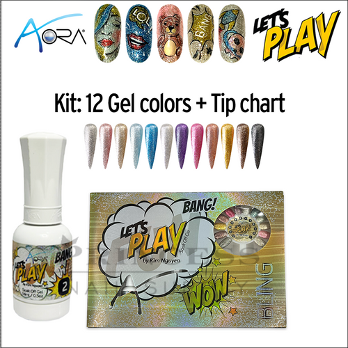 Aora Kit/12pcs - Let's Play Kit Platinum Gel 12 colors x $7