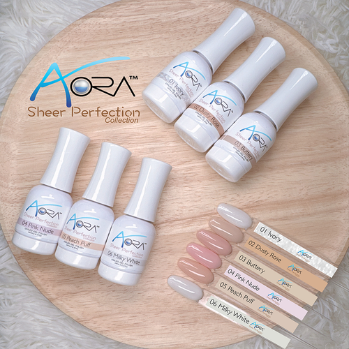 Aora Kit/6pcs - Sheer Perfection Nude Gel #01- #06 = 6 Colors