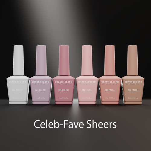 LGND Gel Polish .5oz Set 6 Celeb-Fave Sheers