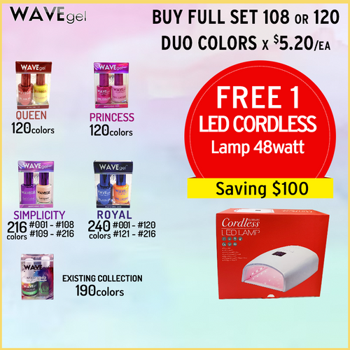 Buy Full Duo Collection, Free 1 White Cordless LED Lamp 48w