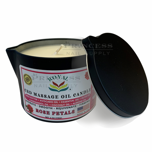Royal Massage Oil Candle 6oz Rose Petals