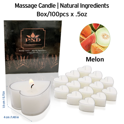 PND Massage Candle Natural Ingredients Case/100pc Melon
