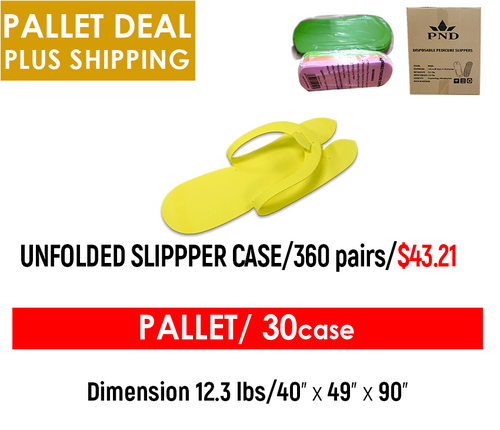 Pallet Deals Unfolded Slipper Case/360 pairs multi colors x $43.21