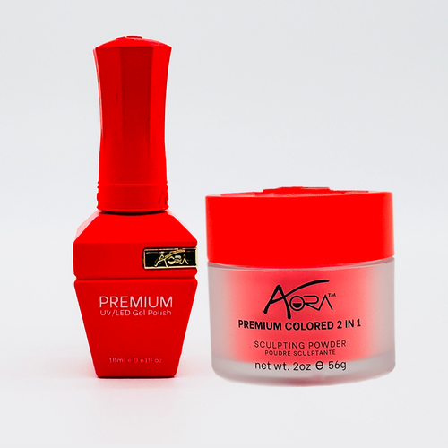 Aora 2in1 Set: Gel + Dip|Acrylic -#54 - Hearts on Fire