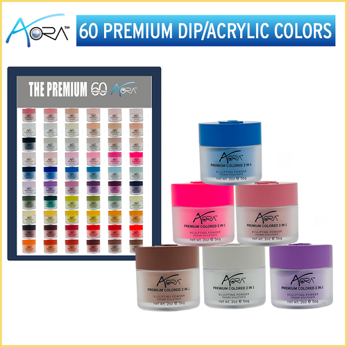 Aora Premium Dip/Acrylic 2oz #01 - #60 = 60 colors x $11.25
