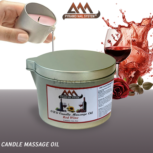 Pyramid Massage Oil Candle Red Wine
