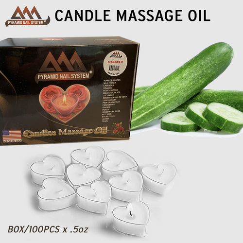 Pyramid Massage Candle Tealight Box/100pcs Cucumber