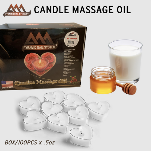 Pyramid Massage Candle Tealight Box/100pcs Milk Honey