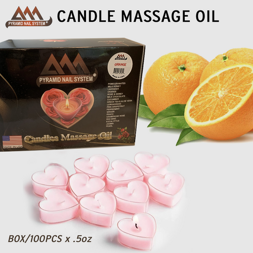 Pyramid Massage Candle Tealight Box/100pcs Orange
