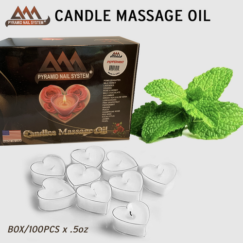 Pyramid Massage Candle Tealight Box/100pcs Peppermint